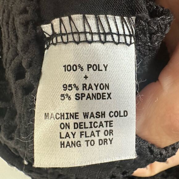 Lola and Sophie Size Small Swim Coverup, Embroidered, Sheer Front, Solid Back - Picture 5 of 8